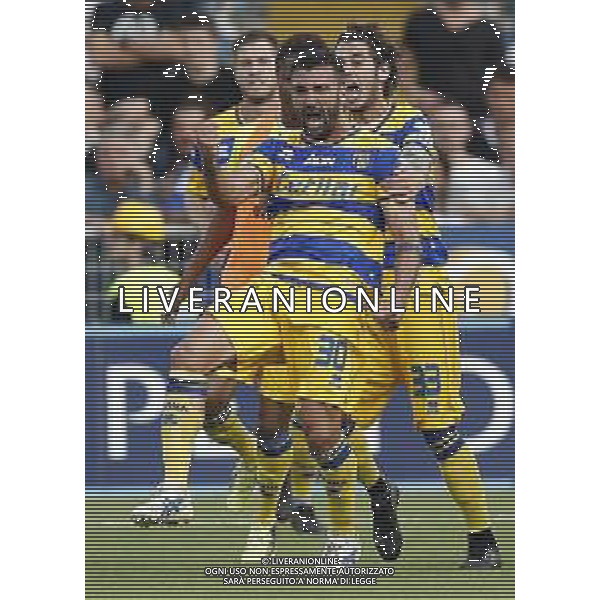 CESENA - PARMA serie B ConTe.it 06/05/2018 nella foto: Esultanza parma dopo il gol di Fabio Ceravolo ©Claudio Zamagni/Agenzia Aldo Liverani Ceravolo Fabio Celebrates a goal during Serie B conTe.it match between Cesena and Parma at Stadio Orogel Dino Manuzzi on May 06, 2018 in Cesena, Italy. photo credit by Claudio Zamagni/Aldo Liverani Photo Agency / AGENZIA ALDO LIVERANI SAS