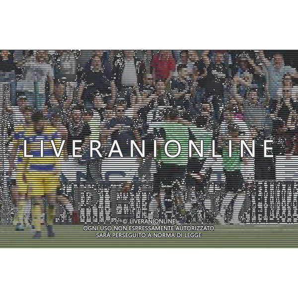 CESENA - PARMA serie B ConTe.it 06/05/2018 nella foto: Esultanza finale cesena ©Claudio Zamagni/Agenzia Aldo Liverani cesena final exultation during Serie B conTe.it match between Cesena and Parma at Stadio Orogel Dino Manuzzi on May 06, 2018 in Cesena, Italy. photo credit by Claudio Zamagni/Aldo Liverani Photo Agency / AGENZIA ALDO LIVERANI SAS