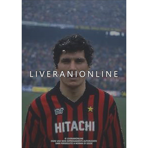 RETROSPETTIVA GIANCARLO PASINATO CALCIATORE NELLA FOTO GIANCARLO PASINATO CON LA MAGLIA DEL MILAN AG ALDO LIVERANI SAS