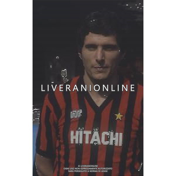 RETROSPETTIVA GIANCARLO PASINATO CALCIATORE NELLA FOTO GIANCARLO PASINATO CON LA MAGLIA DEL MILAN AG ALDO LIVERANI SAS