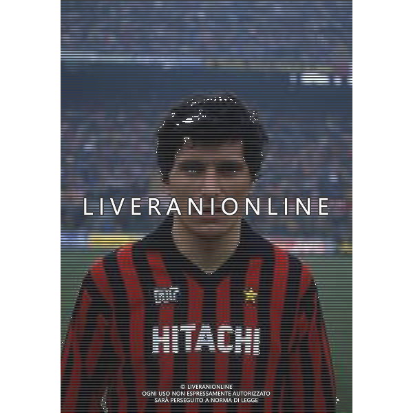 RETROSPETTIVA GIANCARLO PASINATO CALCIATORE NELLA FOTO GIANCARLO PASINATO CON LA MAGLIA DEL MILAN AG ALDO LIVERANI SAS