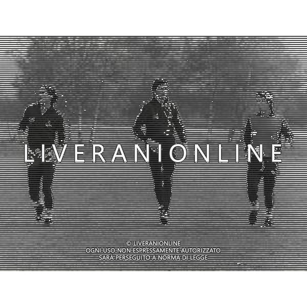 RETROSPETTIVA GIANCARLO PASINATO CALCIATORE NELLA FOTO SILVANO FONTOLAN-GIANCARLO PASINATO ED EVARISTO BECCALOSSI AG ALDO LIVERANI SAS