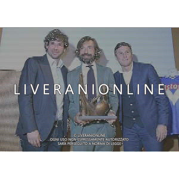 Candido Day - XII Premio Internazionale "Il bello del calcio" Milano - 08.05.2018 Nella Foto:Andrea Pirlo premiato con Demetrio Albertini e Javier Zanetti /Ph.Vitez-Ag. Aldo Liverani