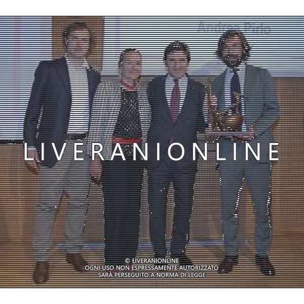 Candido Day - XII Premio Internazionale "Il bello del calcio" Milano - 08.05.2018 Nella Foto:Andrea Pirlo premiato da Urbano Cairo con la famiglia Facchetti /Ph.Vitez-Ag. Aldo Liverani