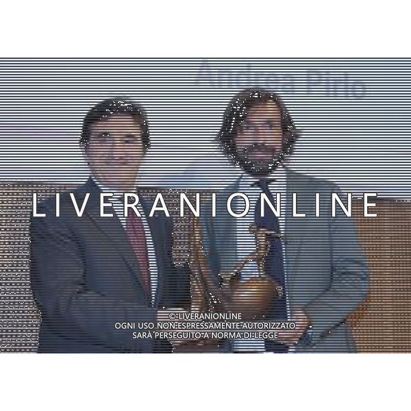 Candido Day - XII Premio Internazionale "Il bello del calcio" Milano - 08.05.2018 Nella Foto:Andrea Pirlo premiato da Urbano Cairo /Ph.Vitez-Ag. Aldo Liverani