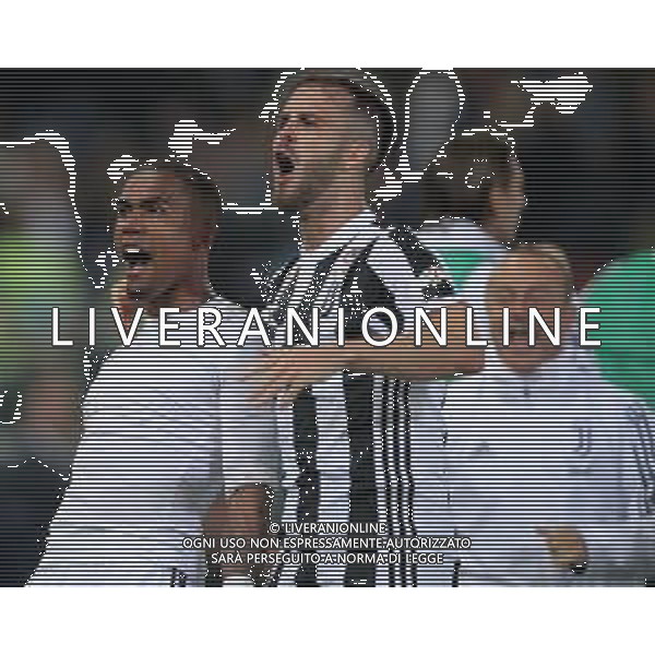 Coppa Italia TIM Cup 2017/2018 Finale Roma - 09.05.2018 Juventus-Milan Nella Foto: esultanza dopo il gol di douglas costa con miralem pjanic /Ph.Vitez-Ag. Aldo Liverani