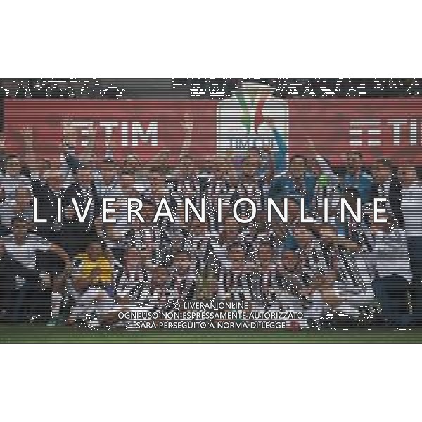 Coppa Italia TIM Cup 2017/2018 Finale Roma - 09.05.2018 Juventus-Milan Nella Foto: esultanza e festeggiamenti a fine gara dei giocatori della juventus per la vittoria con la coppa /Ph.Vitez-Ag. Aldo Liverani