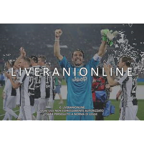 Coppa Italia TIM Cup 2017/2018 Finale Roma - 09.05.2018 Juventus-Milan Nella Foto: esultanza e festeggiamenti a fine gara dei giocatori della juventus per la vittoria - gianluigi buffon /Ph.Vitez-Ag. Aldo Liverani