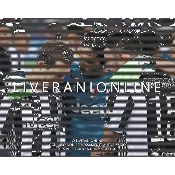Coppa Italia TIM Cup 2017/2018 Finale Roma - 09.05.2018 Juventus-Milan Nella Foto:Buffon Gianluigi - Barzagli Andrea - Lichtstainer Stephan /Ph.Vitez-Ag. Aldo Liverani