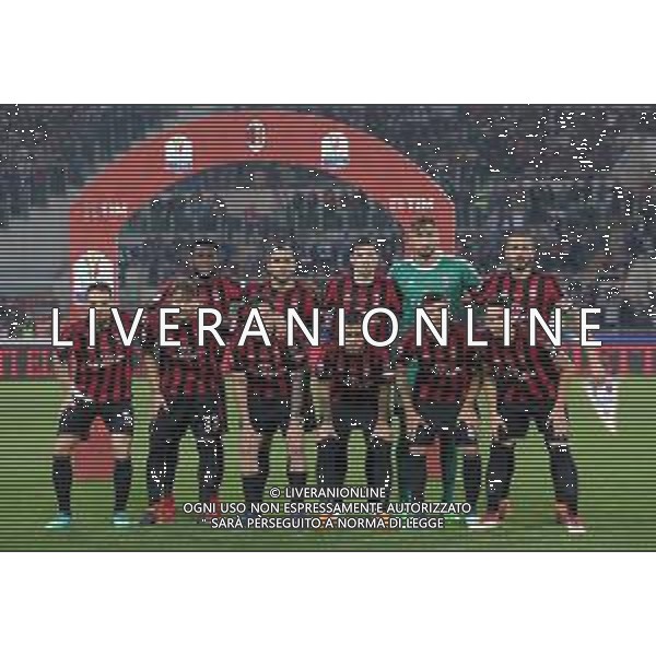 Coppa Italia TIM Cup 2017/2018 Finale Roma - 09.05.2018 Juventus-Milan Nella Foto:Milan Squadra Formazione Kessie,Rodriguez,Romagnoli,Donnarumma,Bonucci,Bonaventura,Locatelli,Calabria,Suso,Cutrone,Calhanoglu /Ph.Vitez-Ag. Aldo Liverani