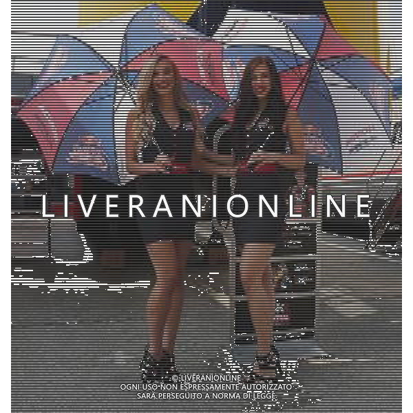 IMOLA - Campionato Mondiale Superbike 12/05/2018 nella foto: le ombrelline ©Claudio Zamagni/Agenzia Aldo Liverani umbrella girls during Superbike World Championship PATA SNACK Italian Round at Enzo and Dino Ferrari Circuiti in Imola May 12. 2018 Photo credit by Claudio Zamagni/Aldo Liverani Photo Agency