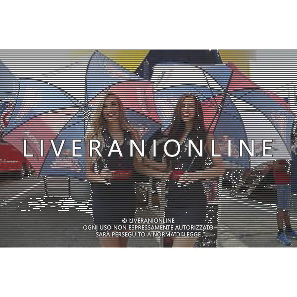 IMOLA - Campionato Mondiale Superbike 12/05/2018 nella foto: le ombrelline ©Claudio Zamagni/Agenzia Aldo Liverani umbrella girls during Superbike World Championship PATA SNACK Italian Round at Enzo and Dino Ferrari Circuiti in Imola May 12. 2018 Photo credit by Claudio Zamagni/Aldo Liverani Photo Agency