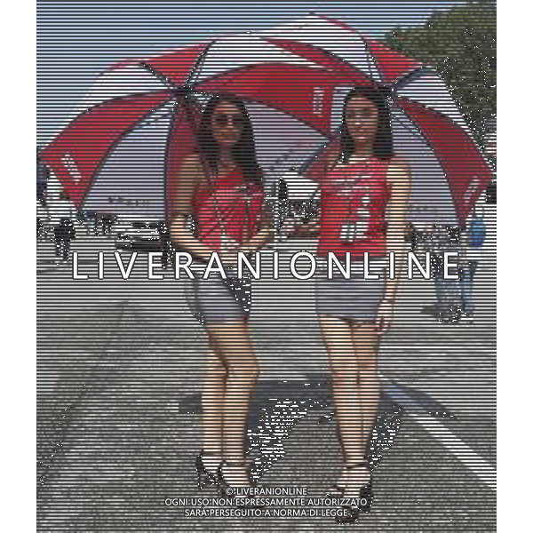 IMOLA - Campionato Mondiale Superbike 12/05/2018 nella foto: ombrellina ©Claudio Zamagni/Agenzia Aldo Liverani umbrella girls during Superbike World Championship PATA SNACK Italian Round at Enzo and Dino Ferrari Circuiti in Imola May 12. 2018 Photo credit by Claudio Zamagni/Aldo Liverani Photo Agency