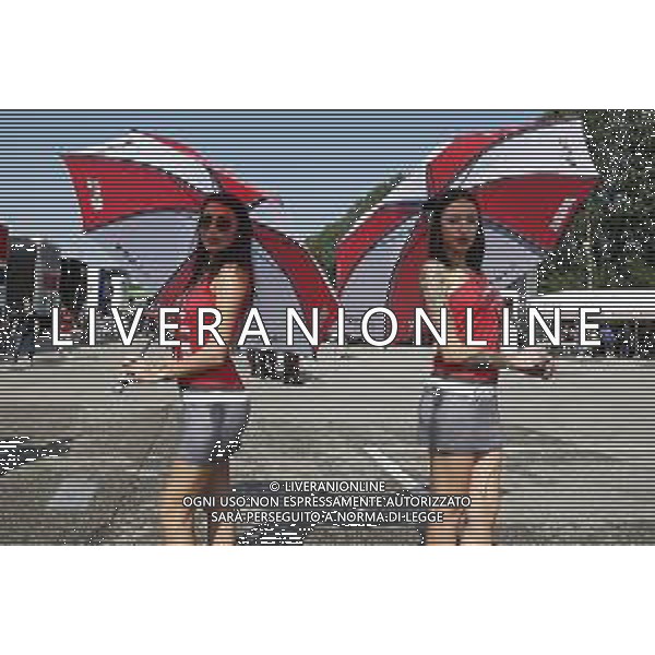 IMOLA - Campionato Mondiale Superbike 12/05/2018 nella foto: ombrelline ©Claudio Zamagni/Agenzia Aldo Liverani umbrella girls during Superbike World Championship PATA SNACK Italian Round at Enzo and Dino Ferrari Circuiti in Imola May 12. 2018 Photo credit by Claudio Zamagni/Aldo Liverani Photo Agency