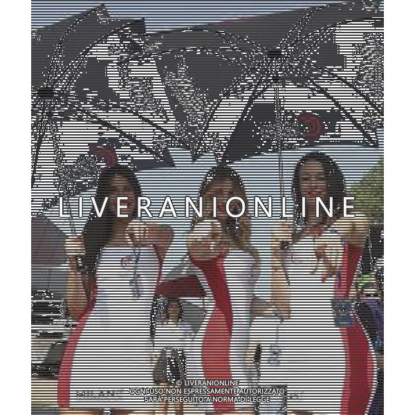 IMOLA - Campionato Mondiale Superbike 12/05/2018 nella foto: ombrelline ©Claudio Zamagni/Agenzia Aldo Liverani umbrella girls during Superbike World Championship PATA SNACK Italian Round at Enzo and Dino Ferrari Circuiti in Imola May 12. 2018 Photo credit by Claudio Zamagni/Aldo Liverani Photo Agency