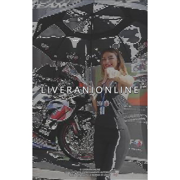 IMOLA - Campionato Mondiale Superbike 12/05/2018 nella foto: ombrellina ©Claudio Zamagni/Agenzia Aldo Liverani umbrella girl during Superbike World Championship PATA SNACK Italian Round at Enzo and Dino Ferrari Circuiti in Imola May 12. 2018 Photo credit by Claudio Zamagni/Aldo Liverani Photo Agency