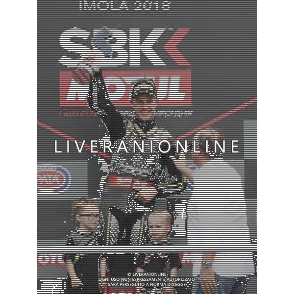 IMOLA - Campionato Mondiale Superbike 12/05/2018 nella foto: Jonathan Rea (Kawasaki ZX-10RR) ©Claudio Zamagni/Agenzia Aldo Liverani Jonathan Rea (Kawasaki ZX-10RR) during Superbike World Championship PATA SNACK Italian Round at Enzo and Dino Ferrari Circuiti in Imola May 12. 2018 Photo credit by Claudio Zamagni/Aldo Liverani Photo Agency / AGENZIA ALDO LIVERANI SAS - Campionato Mondiale Superbike GARA 1 IMOLA 12.05.2018