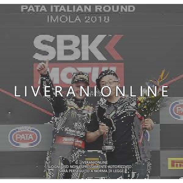 IMOLA - Campionato Mondiale Superbike 12/05/2018 nella foto: Jonathan Rea (Kawasaki ZX-10RR) ©Claudio Zamagni/Agenzia Aldo Liverani Jonathan Rea (Kawasaki ZX-10RR) during Superbike World Championship PATA SNACK Italian Round at Enzo and Dino Ferrari Circuiti in Imola May 12. 2018 Photo credit by Claudio Zamagni/Aldo Liverani Photo Agency / AGENZIA ALDO LIVERANI SAS - Campionato Mondiale Superbike GARA 1 IMOLA 12.05.2018