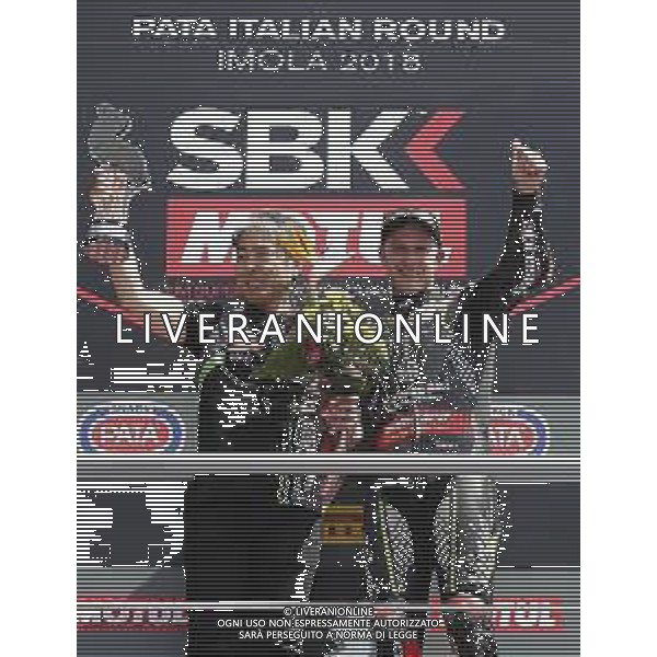 IMOLA - Campionato Mondiale Superbike 13/05/2018 nella foto: Jonathan Rea (Kawasaki ZX-10RR) ©Claudio Zamagni/Agenzia Aldo Liverani Jonathan Rea (Kawasaki ZX-10RR) during Superbike World Championship PATA SNACK Italian Round at Enzo and Dino Ferrari Circuiti in Imola May 13. 2018 Photo credit by Claudio Zamagni/Aldo Liverani Photo Agency / AGENZIA ALDO LIVERANI SAS