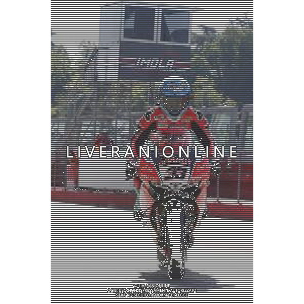 IMOLA - Campionato Mondiale Superbike 13/05/2018 nella foto: Marco Melandri (Ducati Panigale R) ©Claudio Zamagni/Agenzia Aldo Liverani Marco Melandri (Ducati Panigale R) during Superbike World Championship PATA SNACK Italian Round at Enzo and Dino Ferrari Circuiti in Imola May 13. 2018 Photo credit by Claudio Zamagni/Aldo Liverani Photo Agency / AGENZIA ALDO LIVERANI SAS