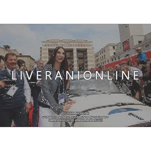 Francesca Chillemi,1000 Miglia 2018 p.zza vittoria punzonatura secondo giorno, Brescia 16 maggio 2018. Ph Fotolive/ Simone Venezia / AGENZIA ALDO LIVERANI SAS