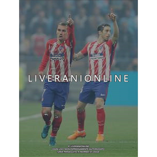 UEFA Europa League 2017/2018 Finale Lione - 16.05.2018 Olympique Marsiglia-Atletico Madrid Nella Foto: esultanza dopo il gol di Antoine Griezmann /Ph.Vitez-Ag. Aldo Liverani