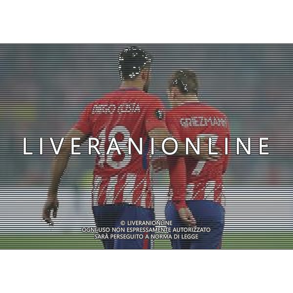 UEFA Europa League 2017/2018 Finale Lione - 16.05.2018 Olympique Marsiglia-Atletico Madrid Nella Foto: esultanza dopo il gol di Antoine Griezmann con Diego Costa /Ph.Vitez-Ag. Aldo Liverani