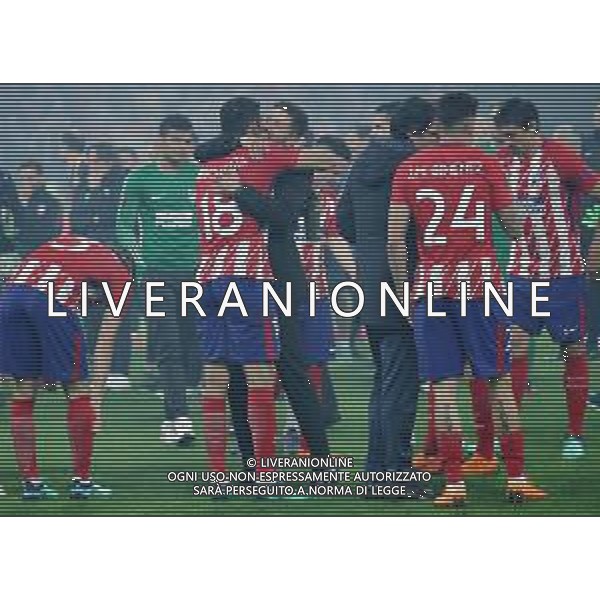 UEFA Europa League 2017/2018 Finale Lione - 16.05.2018 Olympique Marsiglia-Atletico Madrid Nella Foto: esultanza e festeggiamenti a fine gara - diego simeone abbraccio diego costa /Ph.Vitez-Ag. Aldo Liverani
