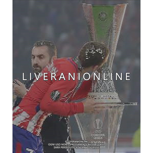UEFA Europa League 2017/2018 Finale Lione - 16.05.2018 Olympique Marsiglia-Atletico Madrid Nella Foto: esultanza e festeggiamenti a fine gara - Antoine Griezmann bacia la coppa /Ph.Vitez-Ag. Aldo Liverani