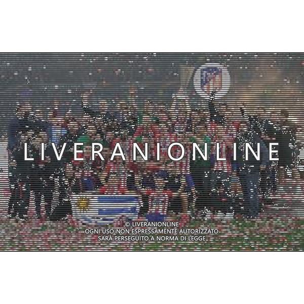 UEFA Europa League 2017/2018 Finale Lione - 16.05.2018 Olympique Marsiglia-Atletico Madrid Nella Foto: esultanza e festeggiamenti a fine gara - atletico madrid con la coppa /Ph.Vitez-Ag. Aldo Liverani