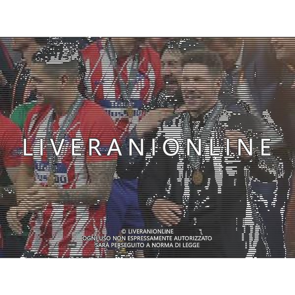 UEFA Europa League 2017/2018 Finale Lione - 16.05.2018 Olympique Marsiglia-Atletico Madrid Nella Foto: esultanza e festeggiamenti a fine gara - diego simeone /Ph.Vitez-Ag. Aldo Liverani