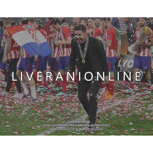 UEFA Europa League 2017/2018 Finale Lione - 16.05.2018 Olympique Marsiglia-Atletico Madrid Nella Foto: esultanza e festeggiamenti a fine gara - diego simeone /Ph.Vitez-Ag. Aldo Liverani