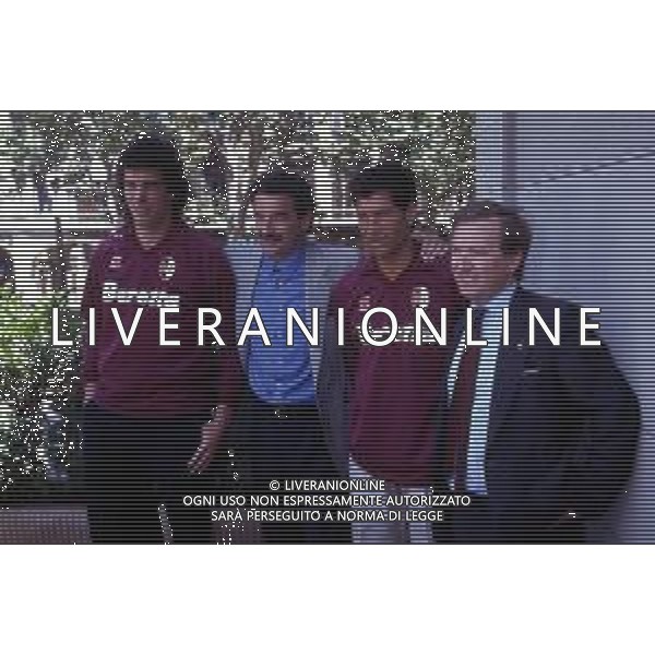 RETROSPETTIVA VINCENZO SCIFO CALCIATORE NELLA FOTO WALTER CASAGRANDE CON EMILIANO MONDONICO VINCENZO SCIFO E IL PRESIDENTE DEL TORINO CALCIO MAURO BORSANO AG ALDO LIVERANI SAS