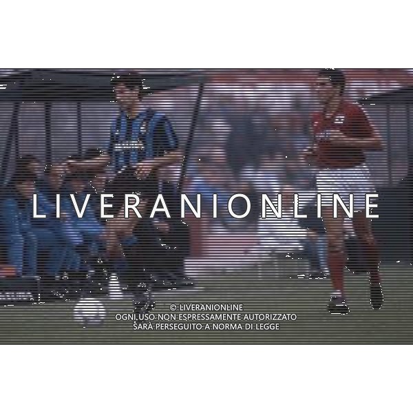 RETROSPETTIVA VINCENZO SCIFO CALCIATORE NELLA FOTO VINCENZO SCIFO CON LA MAGLIA DELL\'INTER AG ALDO LIVERANI SAS
