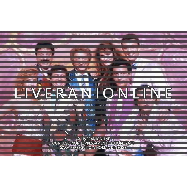 GIANFRANCO D\'ANGELO attore, comico italiano - RETROSPETTIVA nella foto con Sergio Vastano, Alessandra Casella, Sabina Stilo nel 1989 ©ARCHIVIO / AGENZIA ALDO LIVERANI SAS