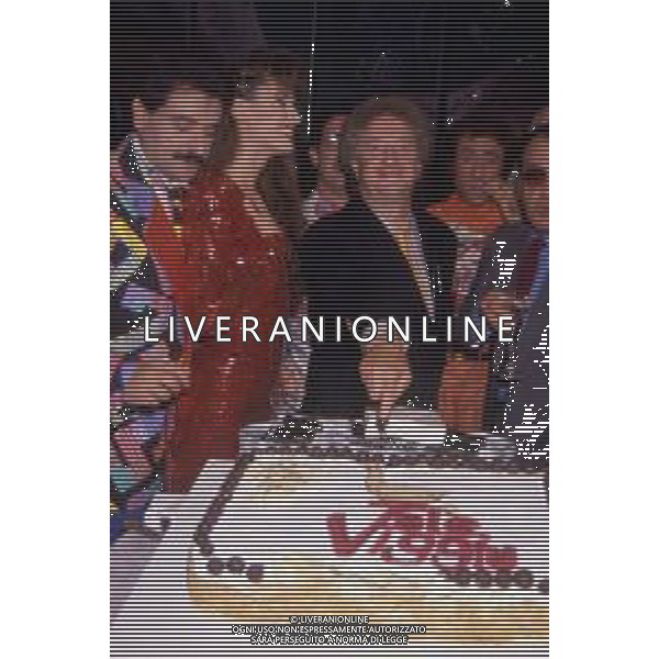 GIANFRANCO D\'ANGELO attore, comico italiano - RETROSPETTIVA NELLA FOTO con Sergio Vastano, Sabina Stilo NEL 1989 ©ARCHIVIO / AGENZIA ALDO LIVERANI SAS