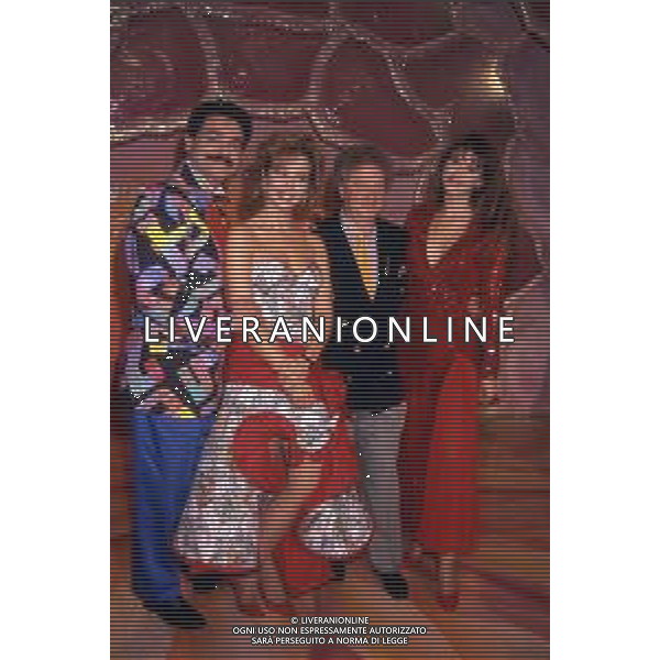 GIANFRANCO D\'ANGELO attore, comico italiano - RETROSPETTIVA nella foto con Sergio Vastano, Alessandra Casella, Sabina Stilo nel 1989 ©ARCHIVIO / AGENZIA ALDO LIVERANI SAS