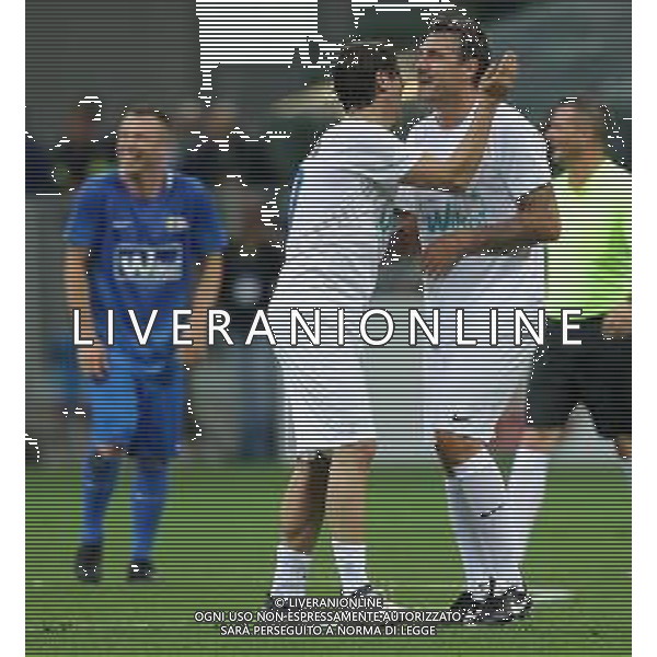 "La notte del Maestro" partita d\'addio al calcio di Andrea Pirlo Milano - 21.05.2018 Nella Foto: christian (Bobo) Vieri con manuel rui costa /Ph.Vitez-Ag. Aldo Liverani