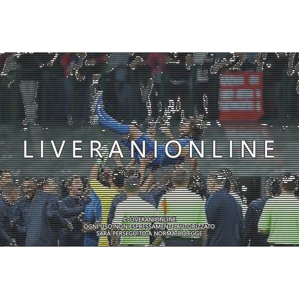 "La notte del Maestro" partita d\'addio al calcio di Andrea Pirlo Milano - 21.05.2018 Nella Foto:andrea pirlo portato in trionfo dai compagni a fine gara /Ph.Vitez-Ag. Aldo Liverani