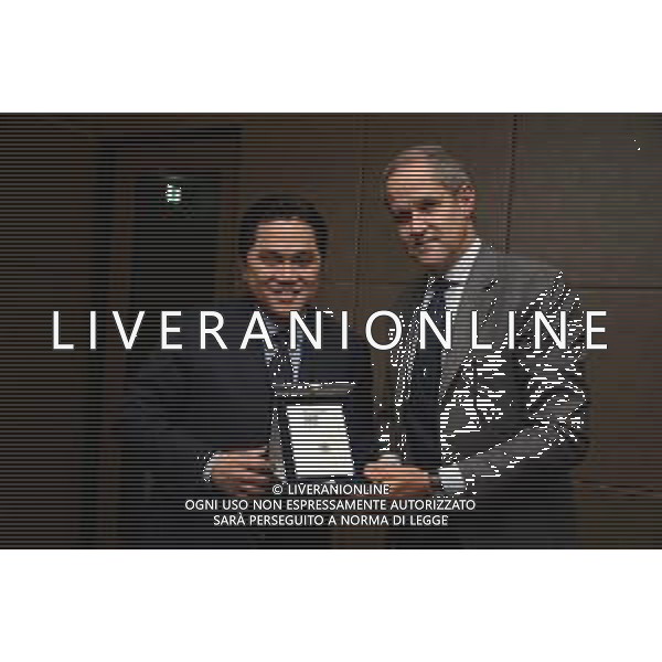 Erick Thohir con Stefano Sertoli a milano 02 novembre 2015 ©Fotoservizio/AGENZIA ALDO LIVERANI SAS