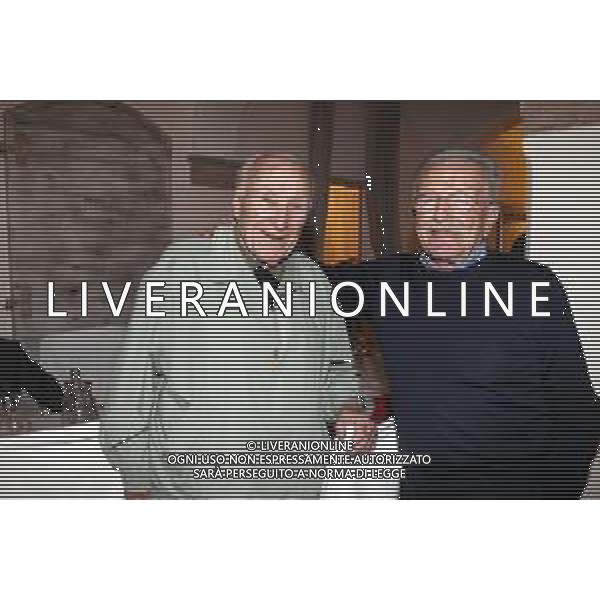 22-05-2018 imola festa degli arbitri di calcio imolesi nella foto vittorio ferri ex arbitro di 99 anni e 70 anni di appartenenza alla sezione di imola con luciano laziali 50 anni di appartenenza alla sezione di imola foto gianni sanna-ag aldo liverani sas