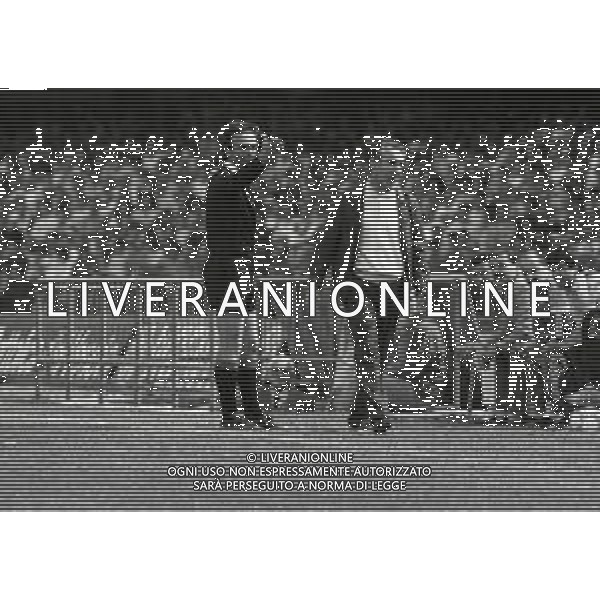 1986 RETROSPETTIVA ARBITRO MAURIZIO MATTEI NELLA FOTO MAURIZIO MATTEI CON OSVALDO BAGNOLI AG ALDO LIVERANI SAS
