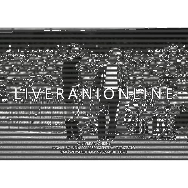 1986 RETROSPETTIVA ARBITRO MAURIZIO MATTEI NELLA FOTO MAURIZIO MATTEI CON OSVALDO BAGNOLI AG ALDO LIVERANI SAS