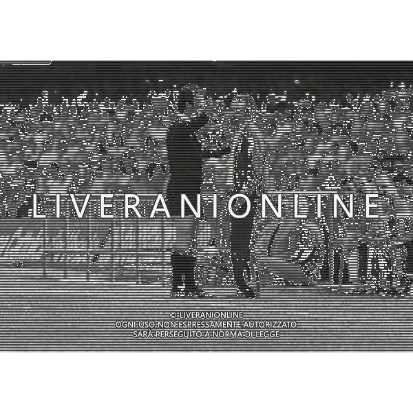 1986 RETROSPETTIVA ARBITRO MAURIZIO MATTEI NELLA FOTO MAURIZIO MATTEI CON OSVALDO BAGNOLI AG ALDO LIVERANI SAS
