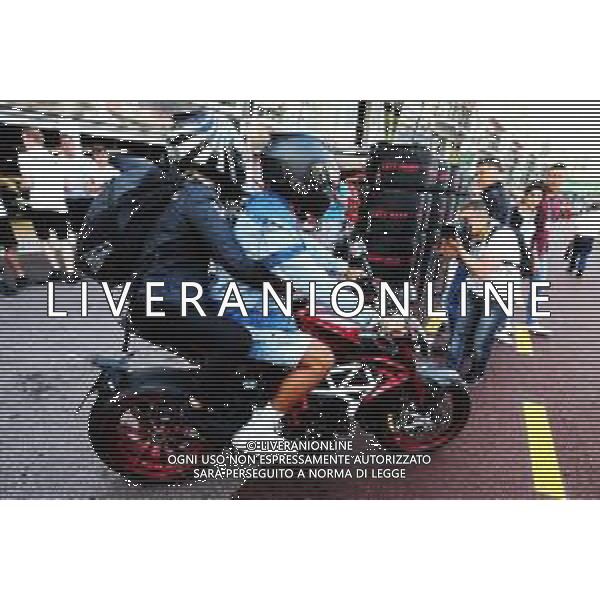 Lewis Hamilton (GBR) Mercedes AMG F1 with his MV Agusta F4 LH44. 23.05.2018. Formula 1 World Championship, Rd 6, Monaco Grand Prix, Monte Carlo, Monaco, Preparation Day. / AGENZIA ALDO LIVERANI SAS -ITALY ONLY EDITORIAL USE ONLY