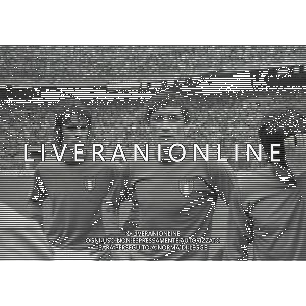 NAZIONALE ITALIANA CALCIO 1971-1972 NELLA FOTO GIGI RIVA E ANGELO DOMENGHINI AG ALDO LIVERANI SAS