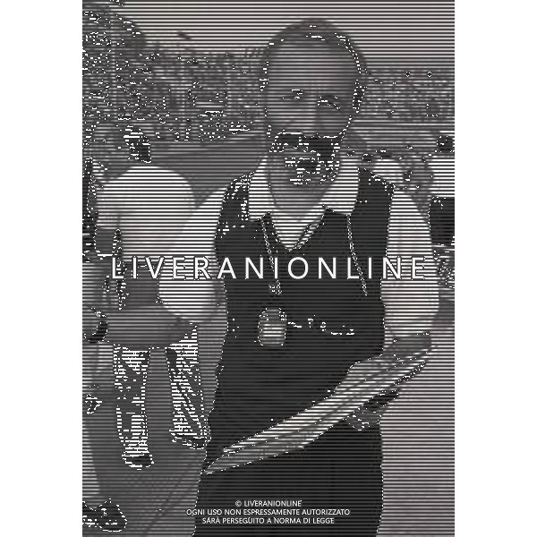 1986 MILANO VELODROMO VIGORELLI RECORD DELL\'ORA DI FRANCESCO MOSER NELLA FOTO PROFESSOR FRANCESCO CONCONI AG ALDO LIVERANI SAS