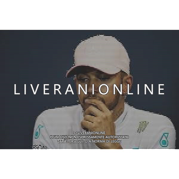 Lewis Hamilton (GBR) Mercedes AMG F1 in the FIA Press Conference. 26.05.2018. Formula 1 World Championship, Rd 6, Monaco Grand Prix, Monte Carlo, Monaco, Qualifying Day. / AGENZIA ALDO LIVERANI SAS - ITALY ONLY EDITORIAL USE ONLY - 26.05.2018. F 1 World Championship, Gp Monaco Grand Prix, MonteCarlo, Qualifying Day - Prove Ufficiali Qualifiche