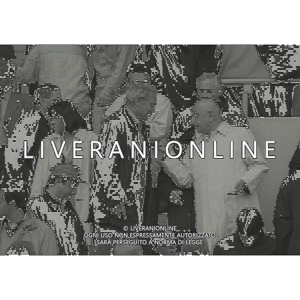 22-09-1997 BOLOGNA CAMPIONATO DI CALCIO SERIE A BOLOGNA MILAN NELLA FOTO IL PRESIDENTE GIUSEPPE GAZZONI FRASCARA CON L\'AMMMINISTRATORE DELGEATO MILAN ADRIANO GALLIANI AG ALDO LIVERANI SAS