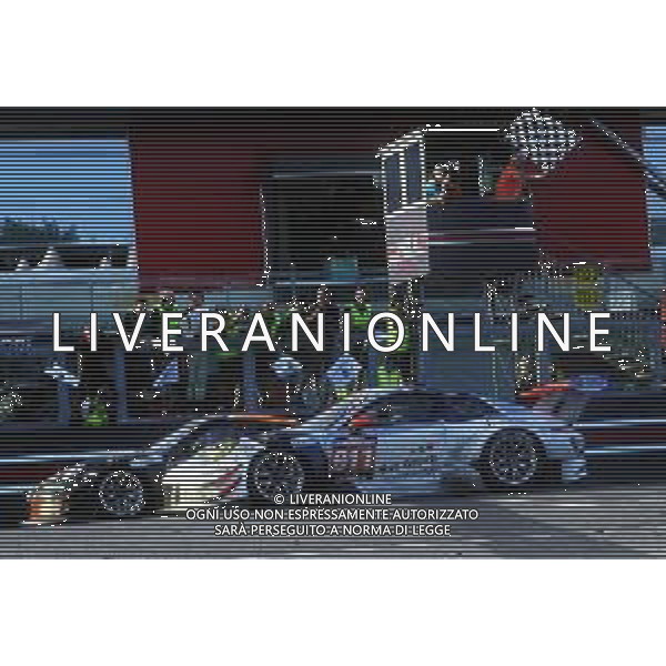 IMOLA 26-05-2018 Robert Renauer Porsche 991 Gt3R Arrivo al fotofinish Hankook 12 ore imola FOTO GIANNI SANNA-AG ALDO LIVERANI SAS